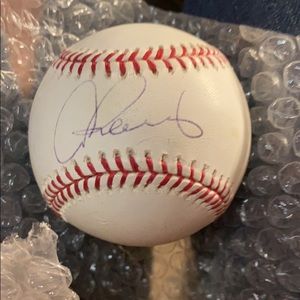 A-Rod signed b-ball